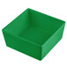 A green square Tablecraft Simple Solutions bowl with straight sides on a white background.