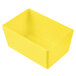A yellow rectangular Tablecraft bowl with a white background.