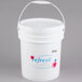 A white Noble Chemical 5 gallon bucket with a lid.
