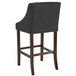 Flash Furniture CH-182020-T-30-BK-F-GG Carmel Series Black Tufted Fabric Bar Stool with Walnut Frame and Nail Trim Accent Main Thumbnail 2
