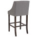 Flash Furniture CH-182020-T-30-DKGY-F-GG Carmel Series Dark Gray Tufted Fabric Bar Stool with Walnut Frame and Nail Trim Accent Main Thumbnail 2