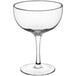 An Acopa Deco clear wine glass with a stem.