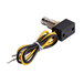The black and yellow wire with a square connector for a Lavex Push Switch for 12" Upright Vacuums.