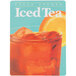 A Bloomfield 3 gallon iced tea dispenser with a glass of fresh brewed ice tea.