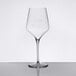 A close-up of a Libbey Reserve Acura Prism wine glass.