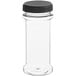 7 oz. Round Plastic Induction Lined Spice Container with Flat Lid Main Thumbnail 3