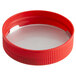 A 32 oz. rectangular plastic spice container with a flat red lid.