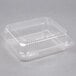 Durable Packaging PXT-880 8" x 8" x 3" Clear Hinged Lid Plastic Container - 125/Pack Main Thumbnail 2