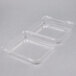 Durable Packaging PXT-880 8" x 8" x 3" Clear Hinged Lid Plastic Container - 125/Pack Main Thumbnail 3