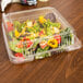 Durable Packaging PXT-880 8" x 8" x 3" Clear Hinged Lid Plastic Container - 125/Pack Main Thumbnail 5