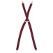 A pair of Henry Segal burgundy elastic clip-end suspenders.