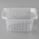 A clear Eco-Products rectangular deli container with a lid.