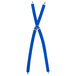 A pair of Henry Segal royal blue suspenders with silver clip-ends.