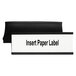 A white and black MasterVision magnetic card holder with black text on a white paper label.