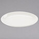 A Homer Laughlin ivory oval china platter on a white background.