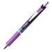 A purple pen with a gray barrel and silver tip.