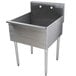 Advance Tabco 6-41-24 One Compartment Stainless Steel Commercial Sink - 24" Main Thumbnail 3