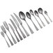 A group of Oneida Lexia stainless steel spoons.