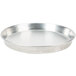 An American Metalcraft heavy weight aluminum round pizza pan with a silver rim.