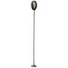 A Barfly gun metal black stainless steel bar spoon with a muddler on the end.
