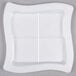 Fineline Tiny Temptations 6206-WH 7 1/4" x 7 1/4" White Disposable Plastic Tray - 120/Case Main Thumbnail 2