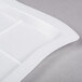 Fineline Tiny Temptations 6206-WH 7 1/4" x 7 1/4" White Disposable Plastic Tray - 120/Case Main Thumbnail 4