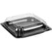 Sabert C9611 UltraStack 11" Square Disposable Deli Platter / Catering Tray with High Dome Lid   - 25/Case Main Thumbnail 3