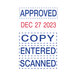 Trodat USSE4853L Economy 3/4" x 1" Blue / Red Self-Inking 5-in-1 Micro Date Stamp Main Thumbnail 2