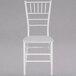 A white Flash Furniture Hercules Series Chiavari chair.