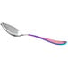 A Reserve by Libbey stainless steel teaspoon with a colorful Santa Cruz Chroma handle.