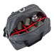 A Barfly bartender gear bag with metal cups inside.