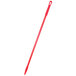 A red plastic Carlisle Sparta broom/squeegee handle.