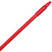 A red threaded fiberglass broom/squeegee handle.