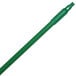 A close-up of a green threaded fiberglass broom/squeegee handle.