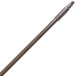 A brown threaded fiberglass broom/squeegee handle.