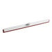 A white and red Carlisle floor squeegee with a red rubber bottom.