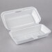 Dart 72HT1 7" x 4" x 2" White Foam Hinged Lid Hot Dog Container - 500/Case Main Thumbnail 3