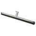 A black and silver Rubbermaid floor squeegee with a metal frame.