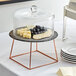 Acopa 12" Slate Rose Gold Wire Riser Cake Display Set with 7" Display Stand Main Thumbnail 5