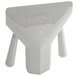 A white plastic Vollrath Dual Handle French Fry Scoop holder.