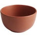 A close up of a Libbey Driftstone clay bowl with a matte finish.
