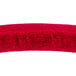 A red stanchion rope with satin ends on a white background.
