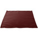 A burgundy square cloth on a white background.