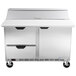 Beverage-Air SPED48HC-12C-2 48" 1 Door 2 Drawer Cutting Top Refrigerated Sandwich Prep Table with 17" Wide Cutting Board Main Thumbnail 1
