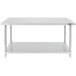 Regency 30" x 72" 16-Gauge 304 Stainless Steel Commercial Work Table with Undershelf Main Thumbnail 4