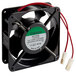 A black Narvon fan motor with red wires.