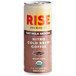 A can of Rise Brewing Co. Organic Oat Milk Mocha Nitro Cold Brew Coffee on a white background.