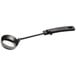 A black and silver Vollrath Spoodle with a handle.
