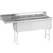 Advance Tabco FS-3-2424-24 98 1/2" Spec Line Fabricated Three Compartment Pot Sink with One Drainboard Main Thumbnail 1