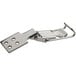 A silver metal Cambro latch with holes.